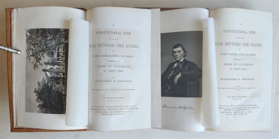 1868 CONSTITUTIONAL VIEW of LATE WAR BETWEEN THE STATES 2 vols antique AMERICANA (1 of 17)
