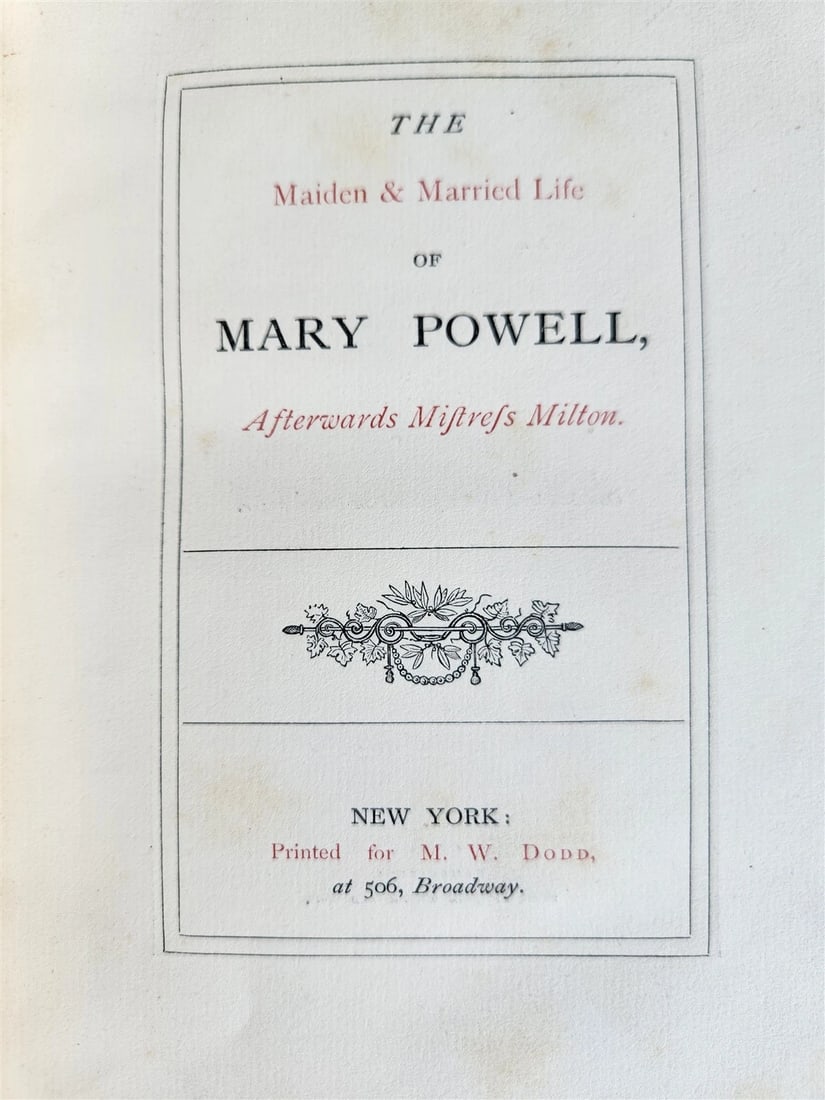 1870 Maiden & Married Life of MARY POWELL Mistress Milton ANTIQUE illustrated (1 of 9)