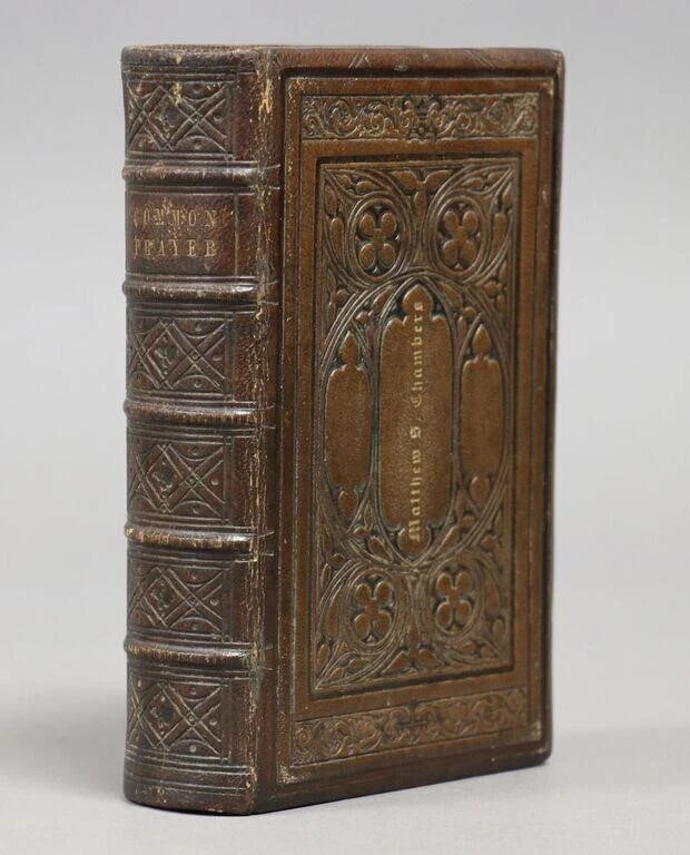 1853 BOOK OF COMMON PRAYER antique EMBOSSED DECORATIVE BINDING Americana (1 of 2)