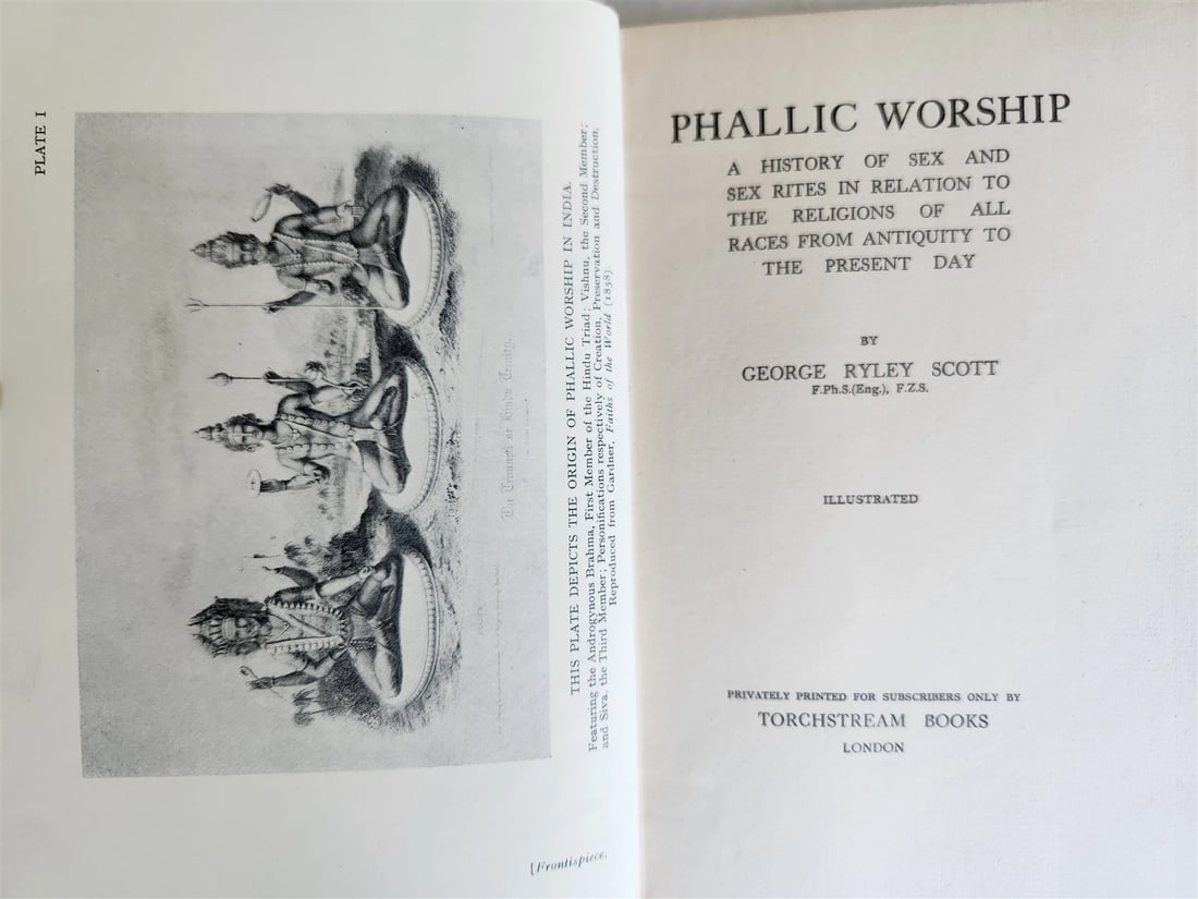 1950s PHALLIC WORSHIP ILLUSTRATED G.Scott vintage LIMITED EDITION NUMBERED COPY (1 of 20)