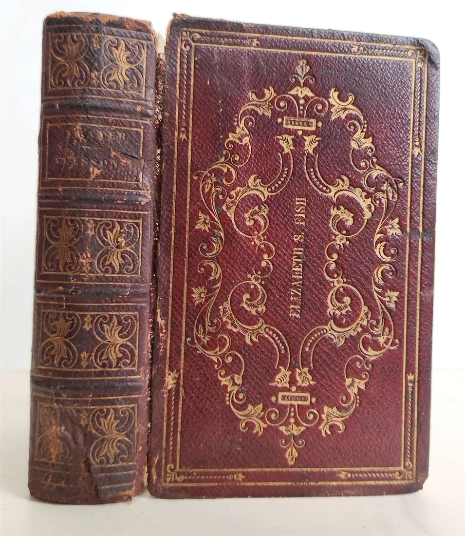 1845 BOOK of COMMON PRAYER w/PSALTER antique PHILADELPHIA Americana FINE BINDING (1 of 10)