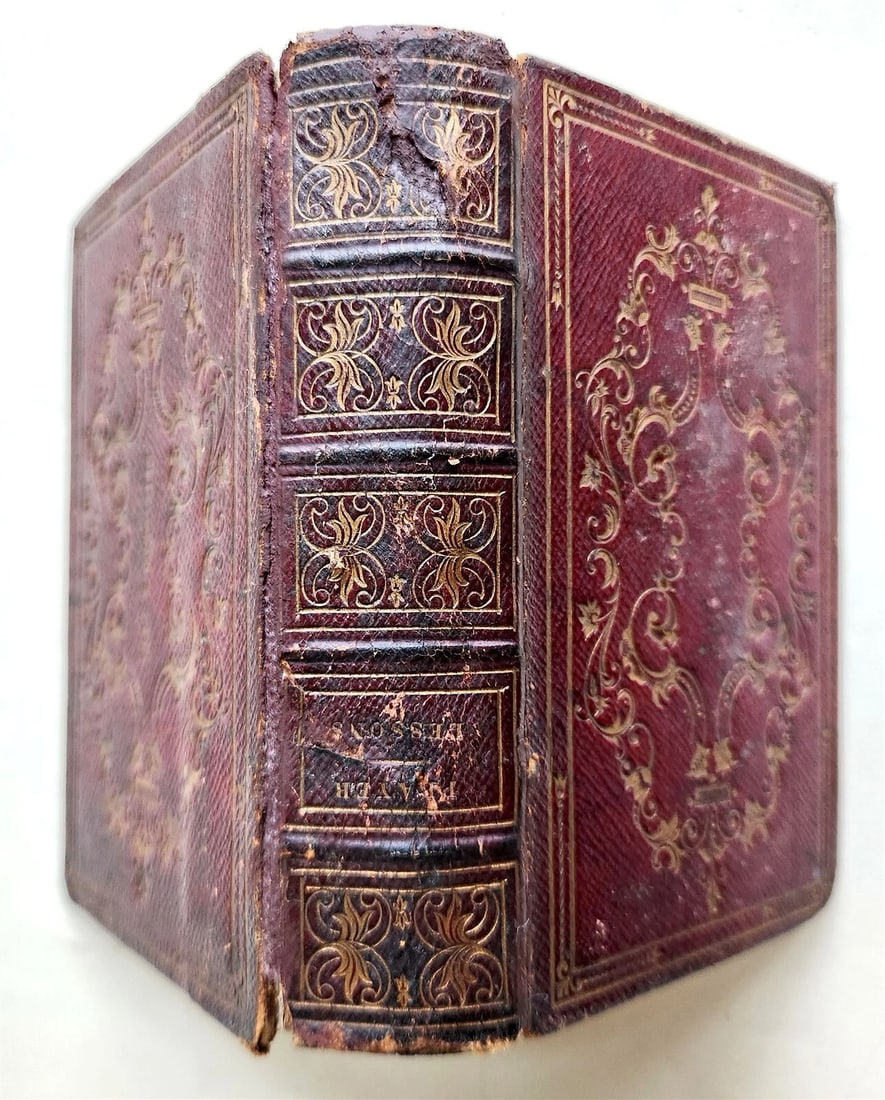 1845 BOOK of COMMON PRAYER w/PSALTER antique PHILADELPHIA Americana FINE BINDING - 2