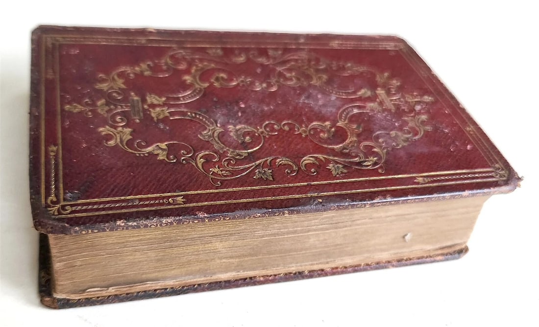 1845 BOOK of COMMON PRAYER w/PSALTER antique PHILADELPHIA Americana FINE BINDING - 3