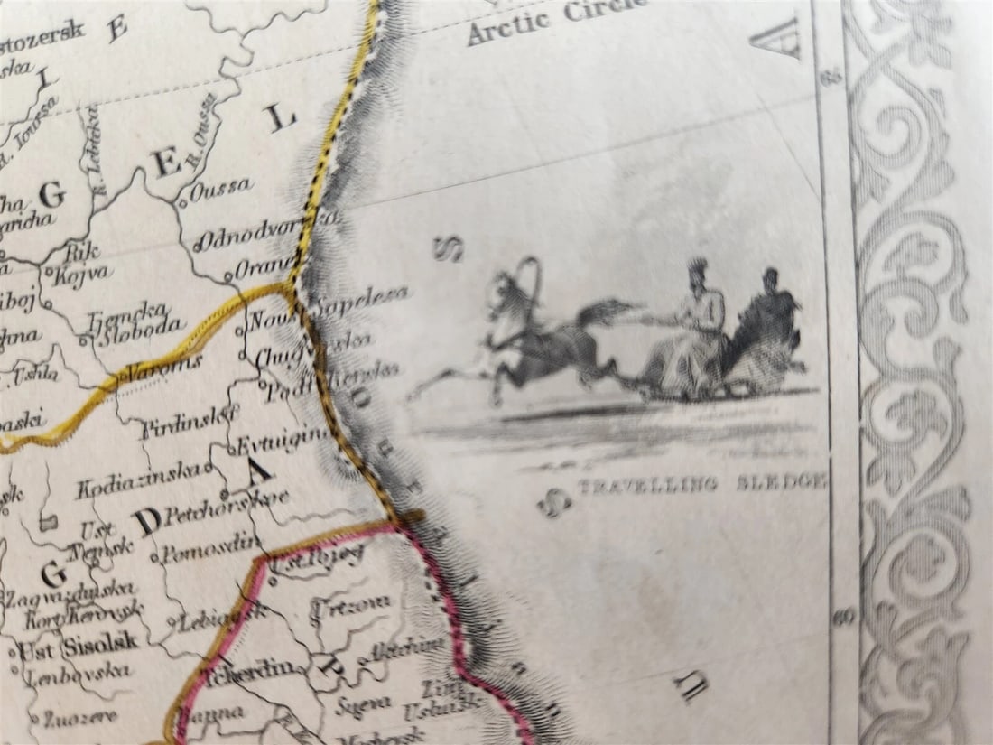 1851 RUSSIA in EUROPE antique MAP - 4