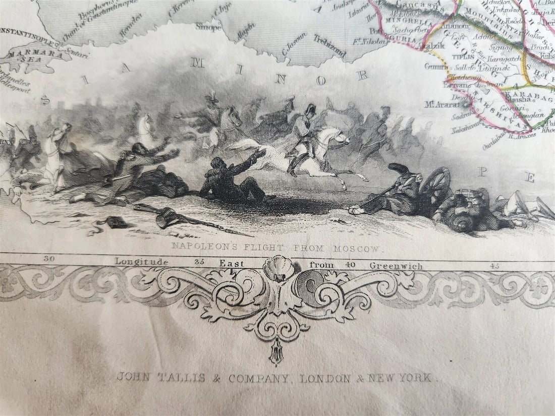 1851 RUSSIA in EUROPE antique MAP - 6