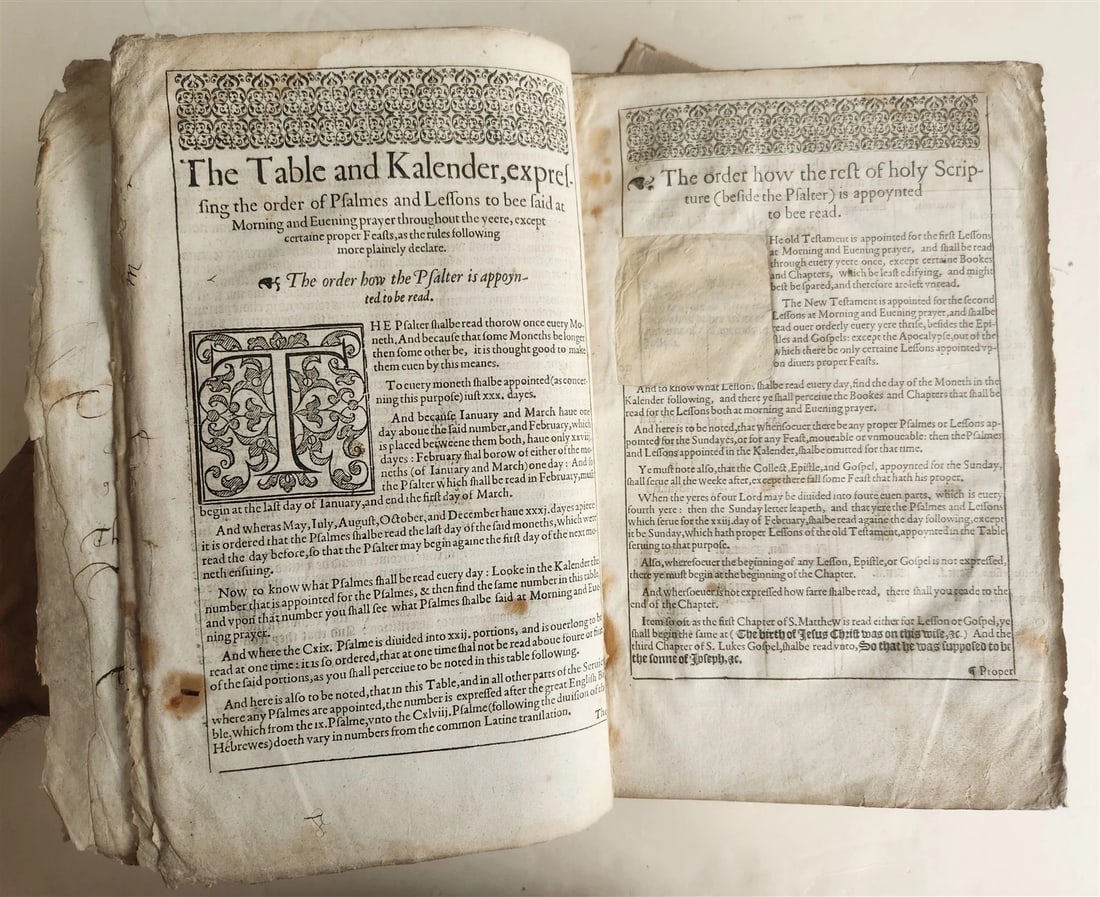 1610 BIBLE in ENGLISH by ROBERT BARKER antique GENEVA VERSION - 10