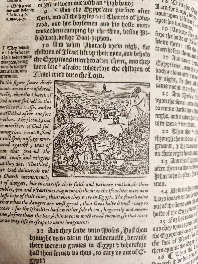 1610 BIBLE in ENGLISH by ROBERT BARKER antique GENEVA VERSION - 5