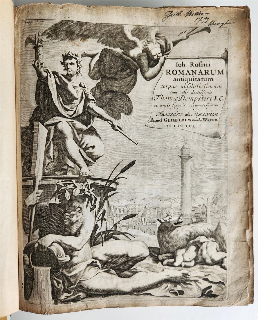 1701 ROMAN ANTIQUITIES by Johannes ROSINUS antique ILLUSTRATED vellum binding: Title: 1701 ROMAN ANTIQUITIES by Johannes ROSINUS antique ILLUSTRATED vellum binding Description: ROSINUS, Johannes Antiquitatum romanorum corpus absolutissimum, cum notis doctissimis ac locupletissim