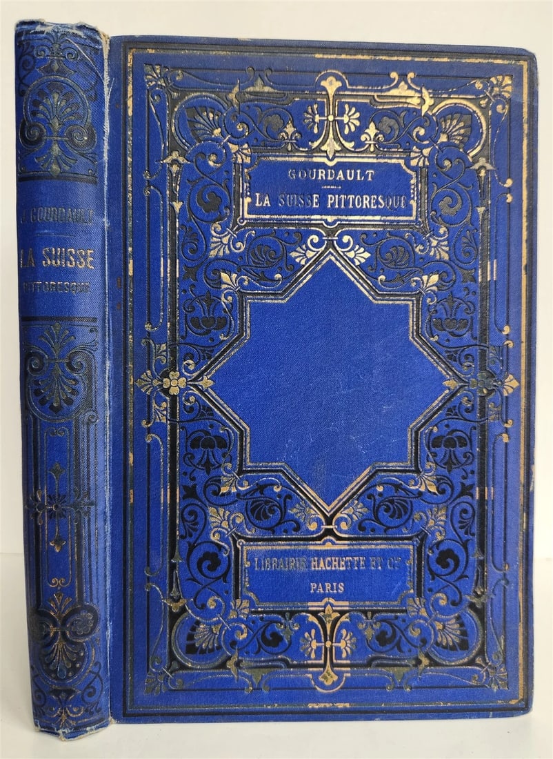 1883 PICTURESQUE SWITZERLAND antique ILLUSTRATED LA SUISSE PITTORESQUE: Title: 1883 PICTURESQUE SWITZERLAND antique ILLUSTRATED LA SUISSE PITTORESQUE Description: LA SUISSE PITTORESQUE by Jules Gourdault Paris; 1883 Size: 6 1/2 by 9 3/4 inches Illustrated in b/w Original