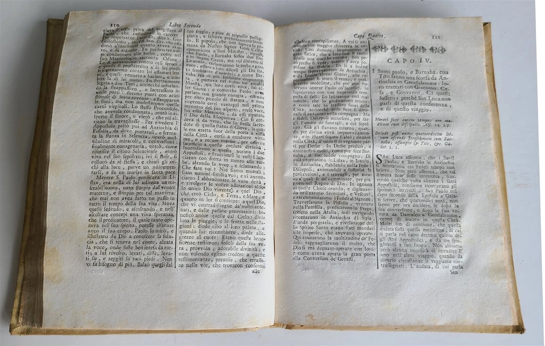 1735 TRATTENIMENTO ISTORICO SOPRA GLI ATTI DEGLI APOSTOLI antique VELLUM BOUND - 5