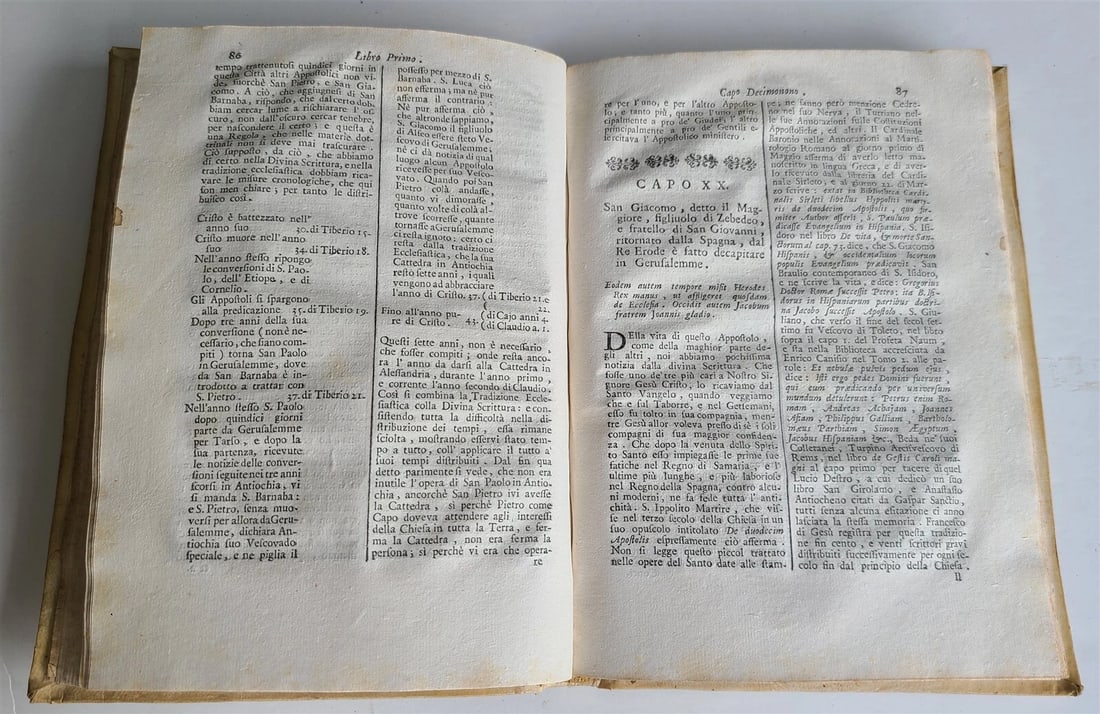 1735 TRATTENIMENTO ISTORICO SOPRA GLI ATTI DEGLI APOSTOLI antique VELLUM BOUND - 6