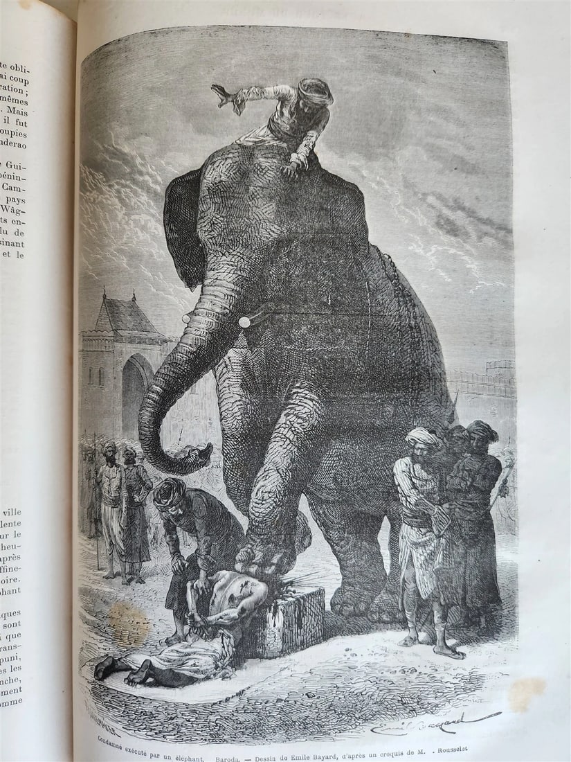 1871 HISTORY of VOYAGES TOUR DE MONDE ILLUSTRATED antique INDO-CHINA & INDIA (1 of 20)