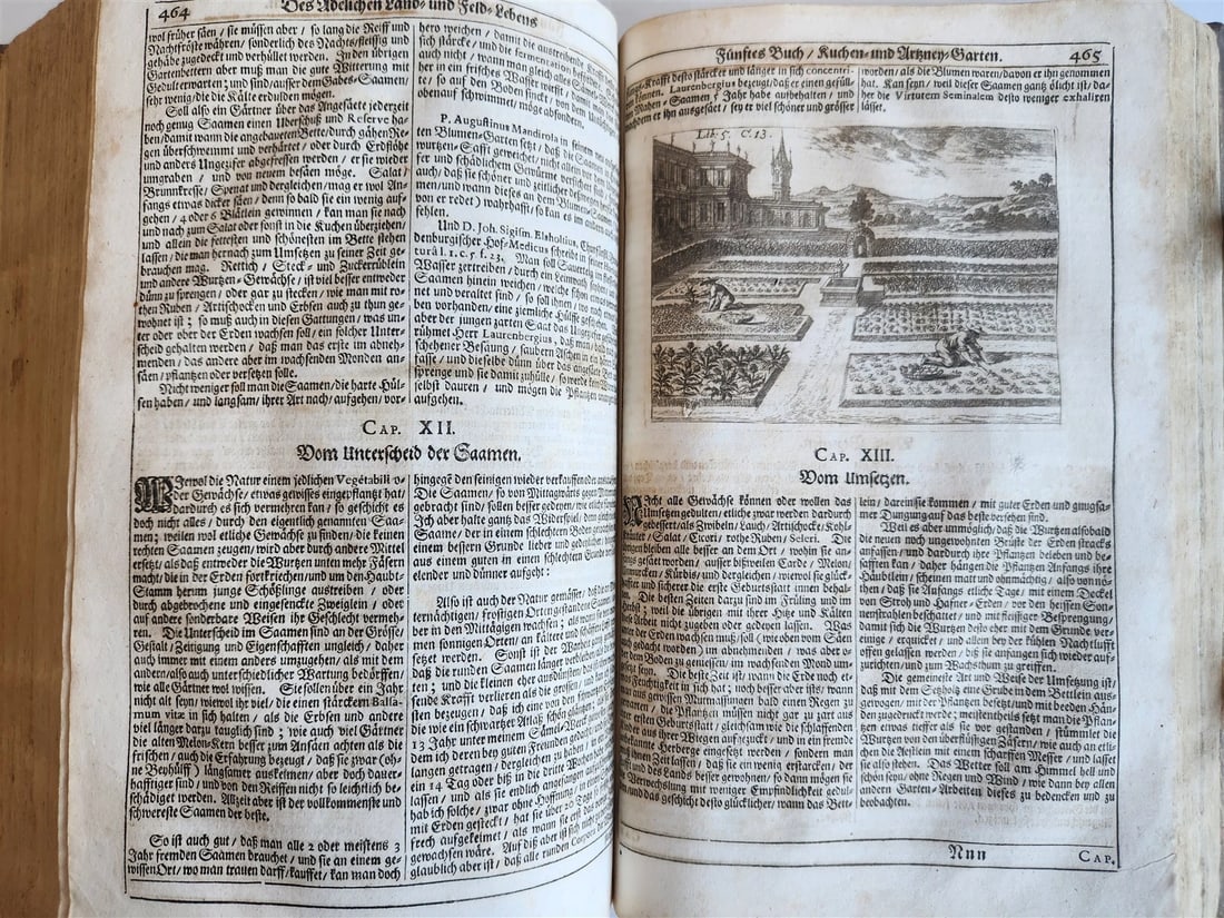 1682 Georgica curiosa ILLUSTRATED noble country life antique PIGSKIN FOLIO - 14