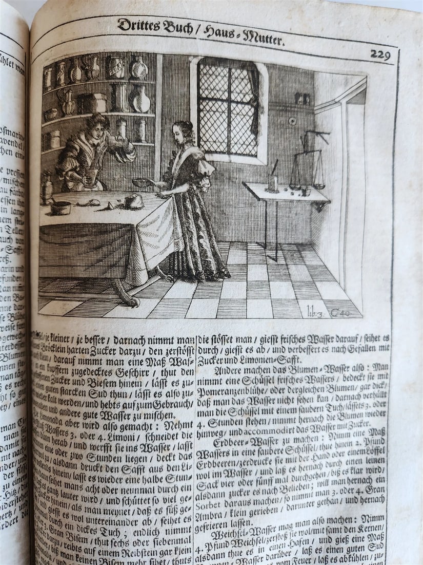 1682 Georgica curiosa ILLUSTRATED noble country life antique PIGSKIN FOLIO - 20