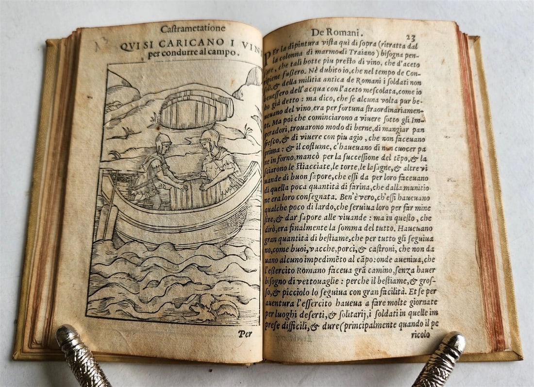 1583 TURKISH & ROMAN MILITARY antique ILLUSTRATED OTTOMAN EMPIRE vellum binding - 12