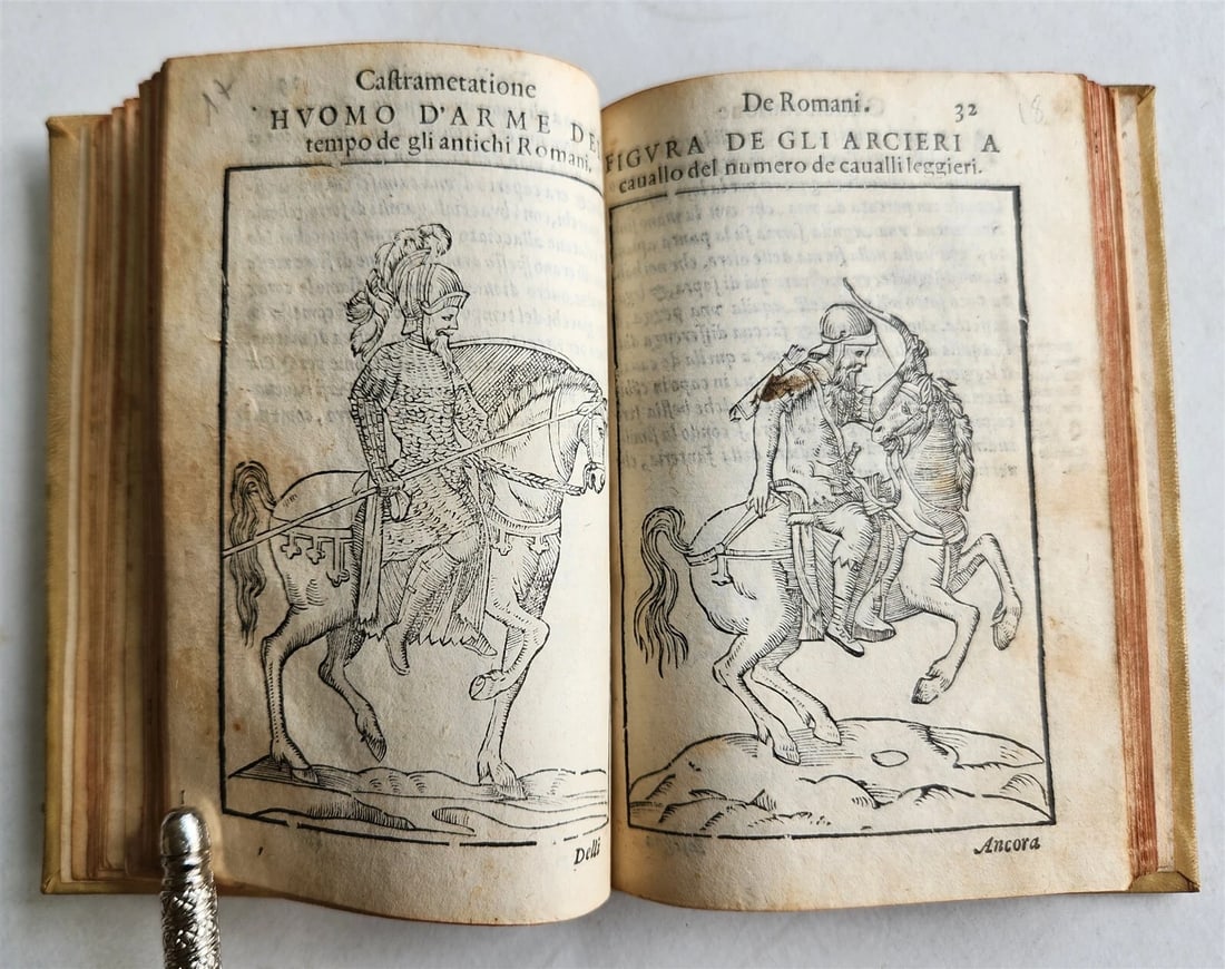 1583 TURKISH & ROMAN MILITARY antique ILLUSTRATED OTTOMAN EMPIRE vellum binding - 15