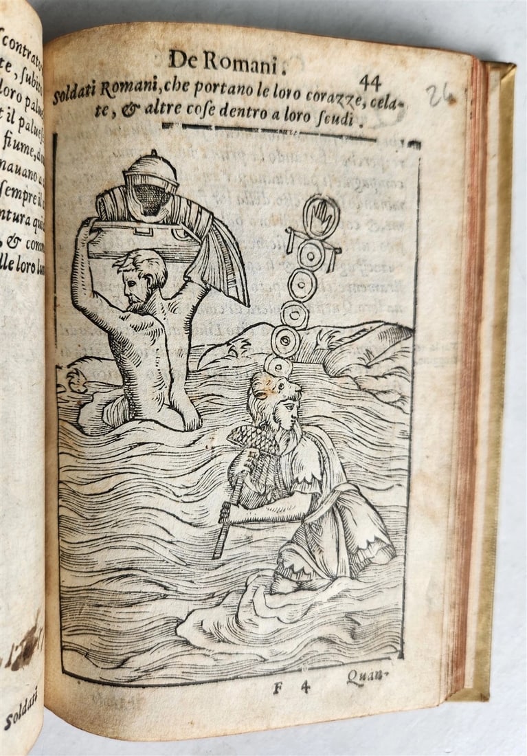 1583 TURKISH & ROMAN MILITARY antique ILLUSTRATED OTTOMAN EMPIRE vellum binding - 19