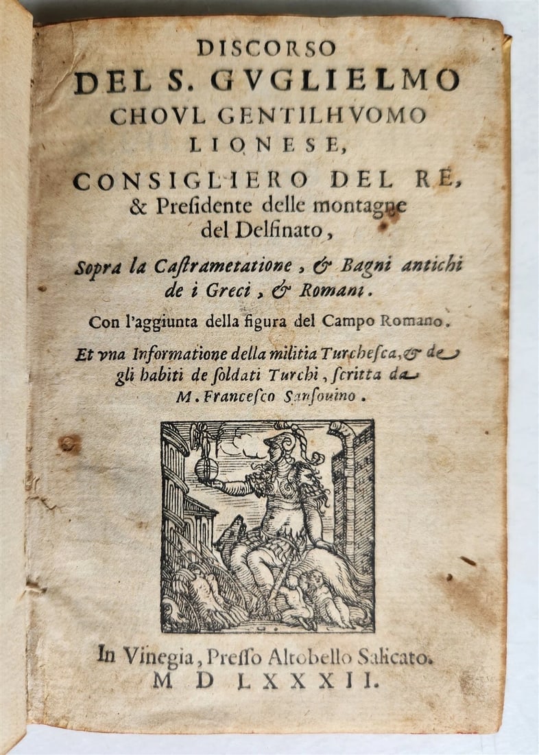 1583 TURKISH & ROMAN MILITARY antique ILLUSTRATED OTTOMAN EMPIRE vellum binding - 4