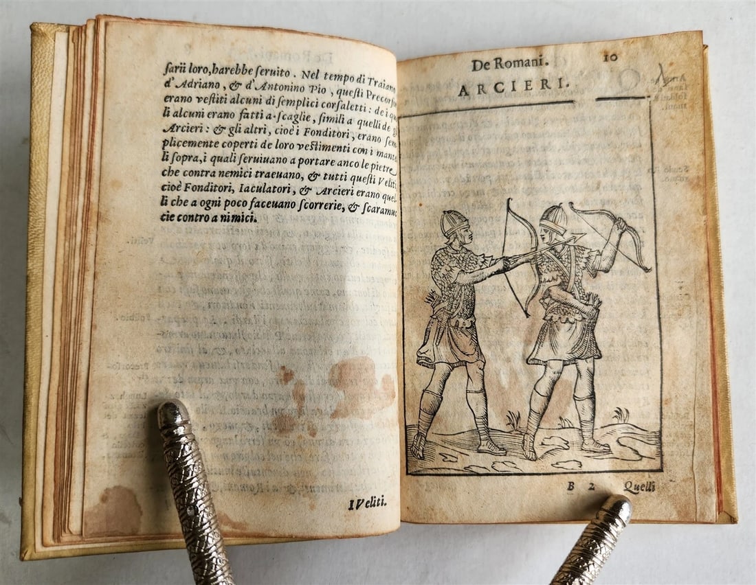 1583 TURKISH & ROMAN MILITARY antique ILLUSTRATED OTTOMAN EMPIRE vellum binding - 5