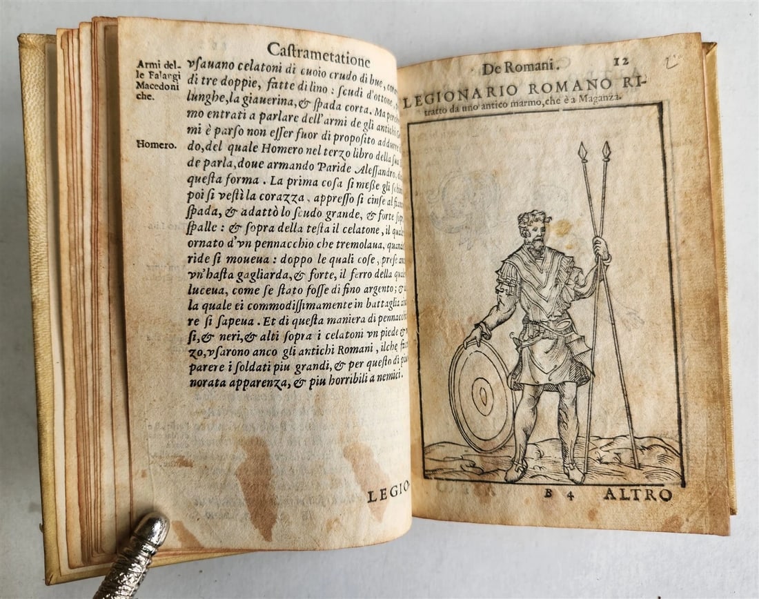 1583 TURKISH & ROMAN MILITARY antique ILLUSTRATED OTTOMAN EMPIRE vellum binding - 6