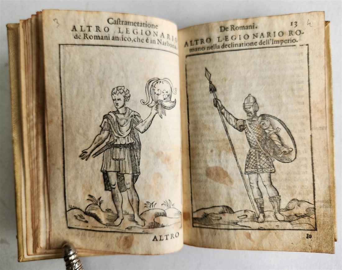 1583 TURKISH & ROMAN MILITARY antique ILLUSTRATED OTTOMAN EMPIRE vellum binding - 7
