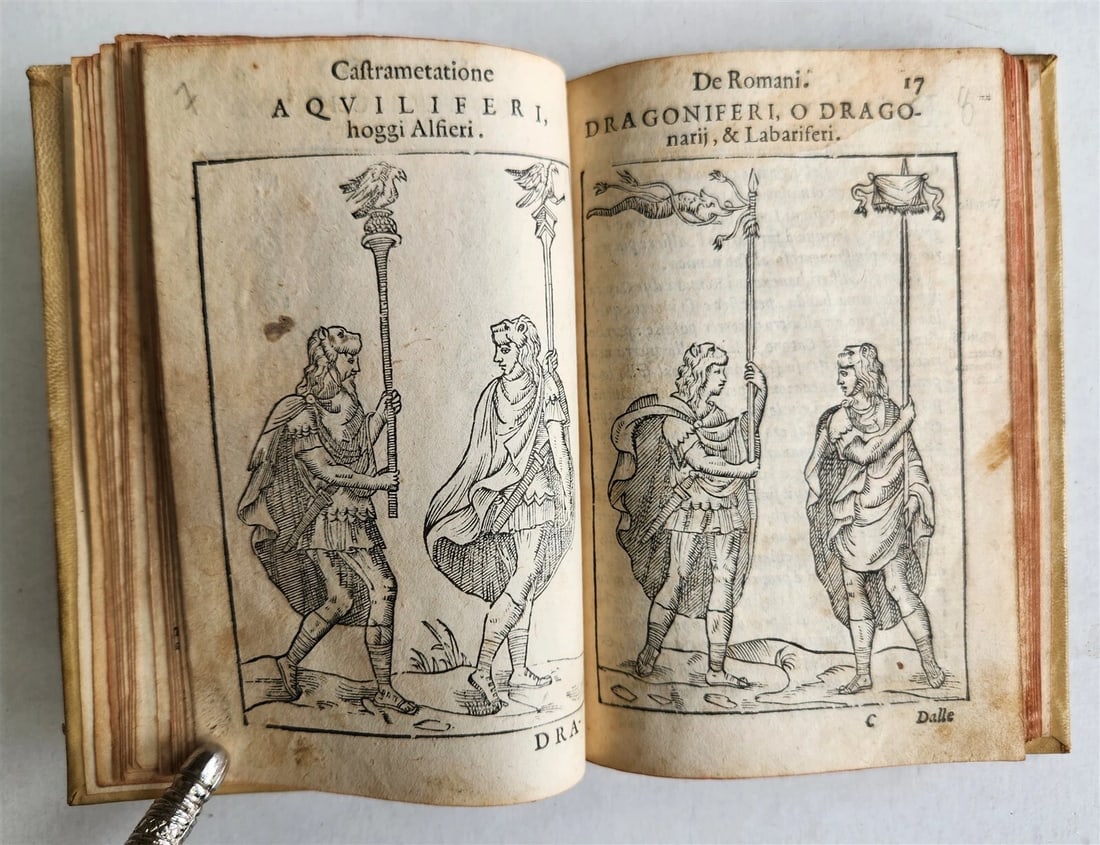 1583 TURKISH & ROMAN MILITARY antique ILLUSTRATED OTTOMAN EMPIRE vellum binding - 8