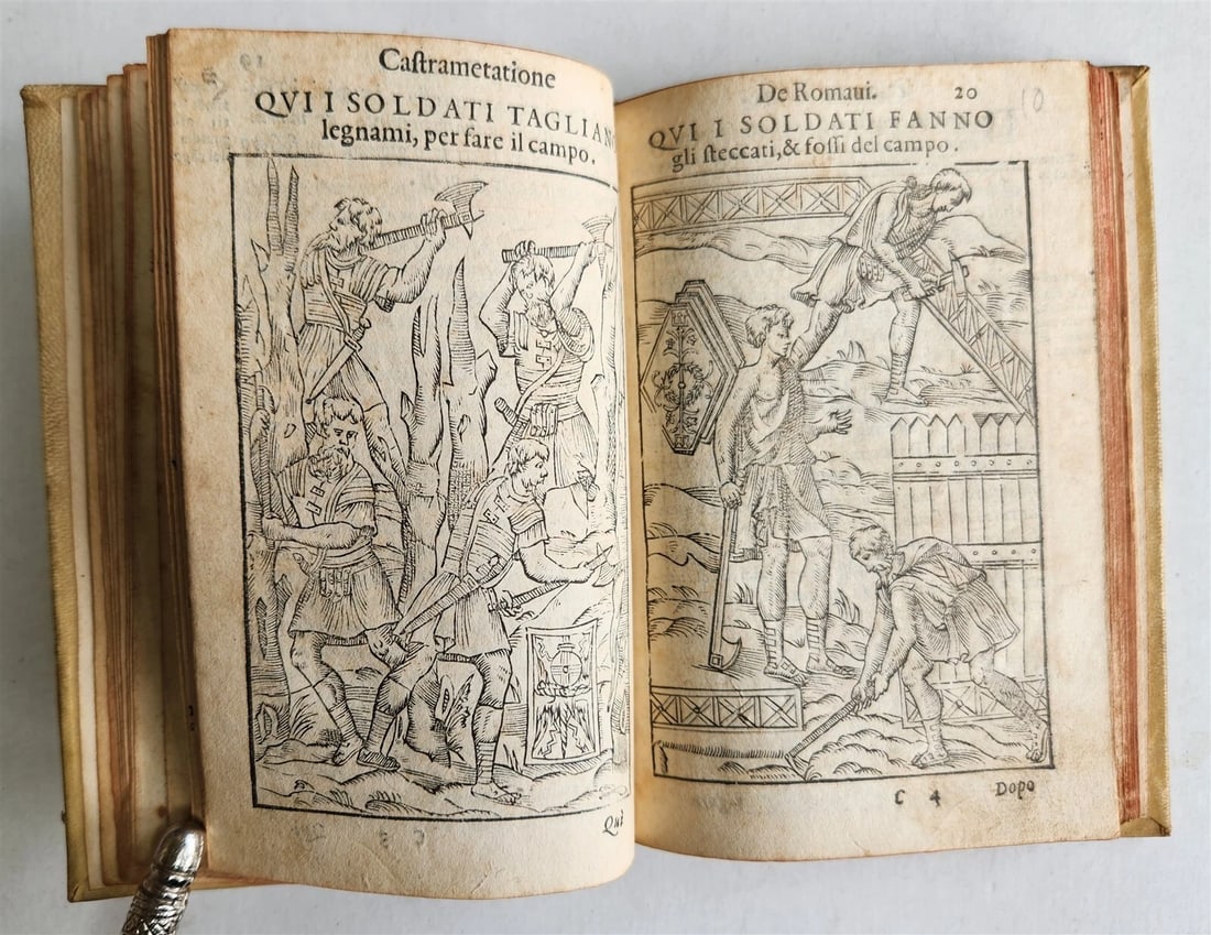 1583 TURKISH & ROMAN MILITARY antique ILLUSTRATED OTTOMAN EMPIRE vellum binding - 9