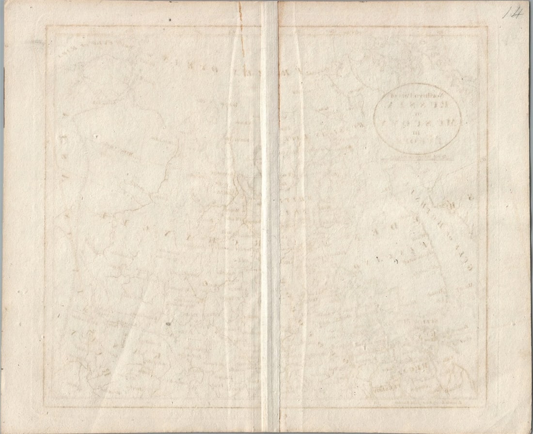 1816 MAP NORTHERN PART OF RUSSIA or MUSCOVY in EUROPE copper engraving ANTIQUE - 2