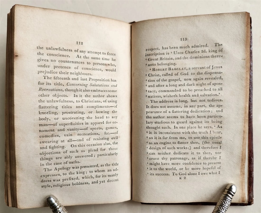 1805 Quakers SHORT ACCOUNT OF THE LIFE AND WRITINGS OF ROBERT BARCLAY antique - 4