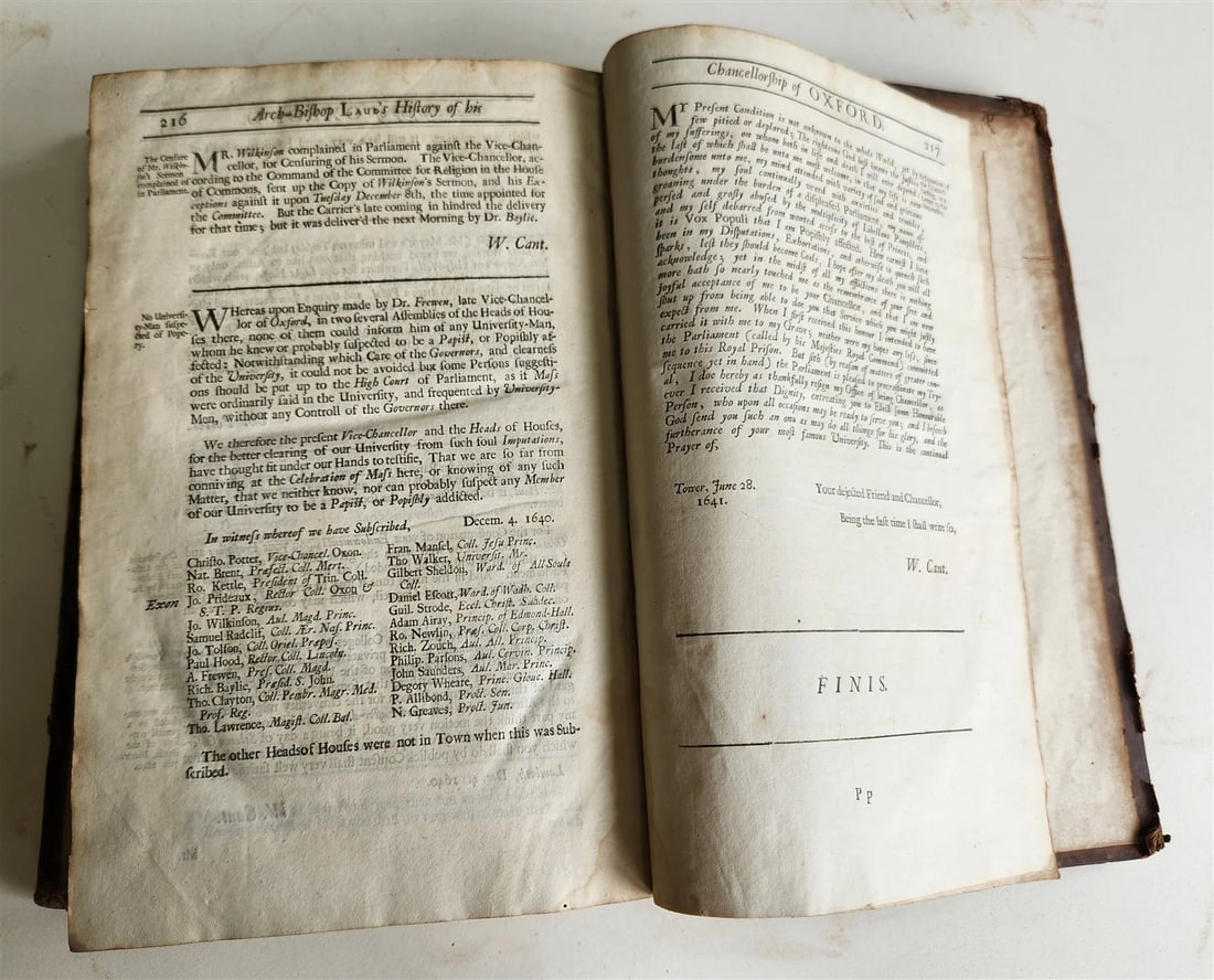 1695 HISTORY of TROUBLES & TRYAL OF BLESSED MARTYR WILLIAM LAUD antique FOLIO - 14