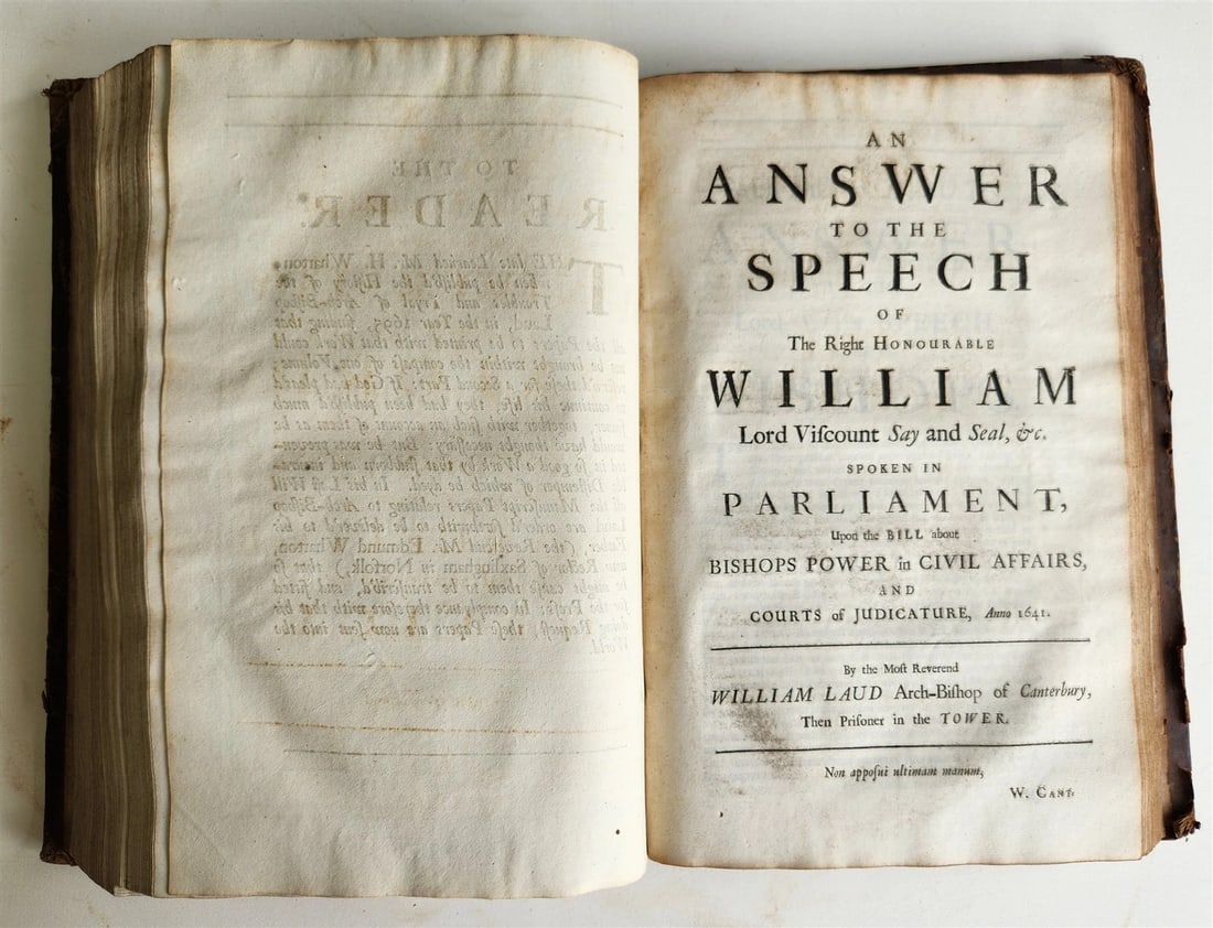 1695 HISTORY of TROUBLES & TRYAL OF BLESSED MARTYR WILLIAM LAUD antique FOLIO - 8