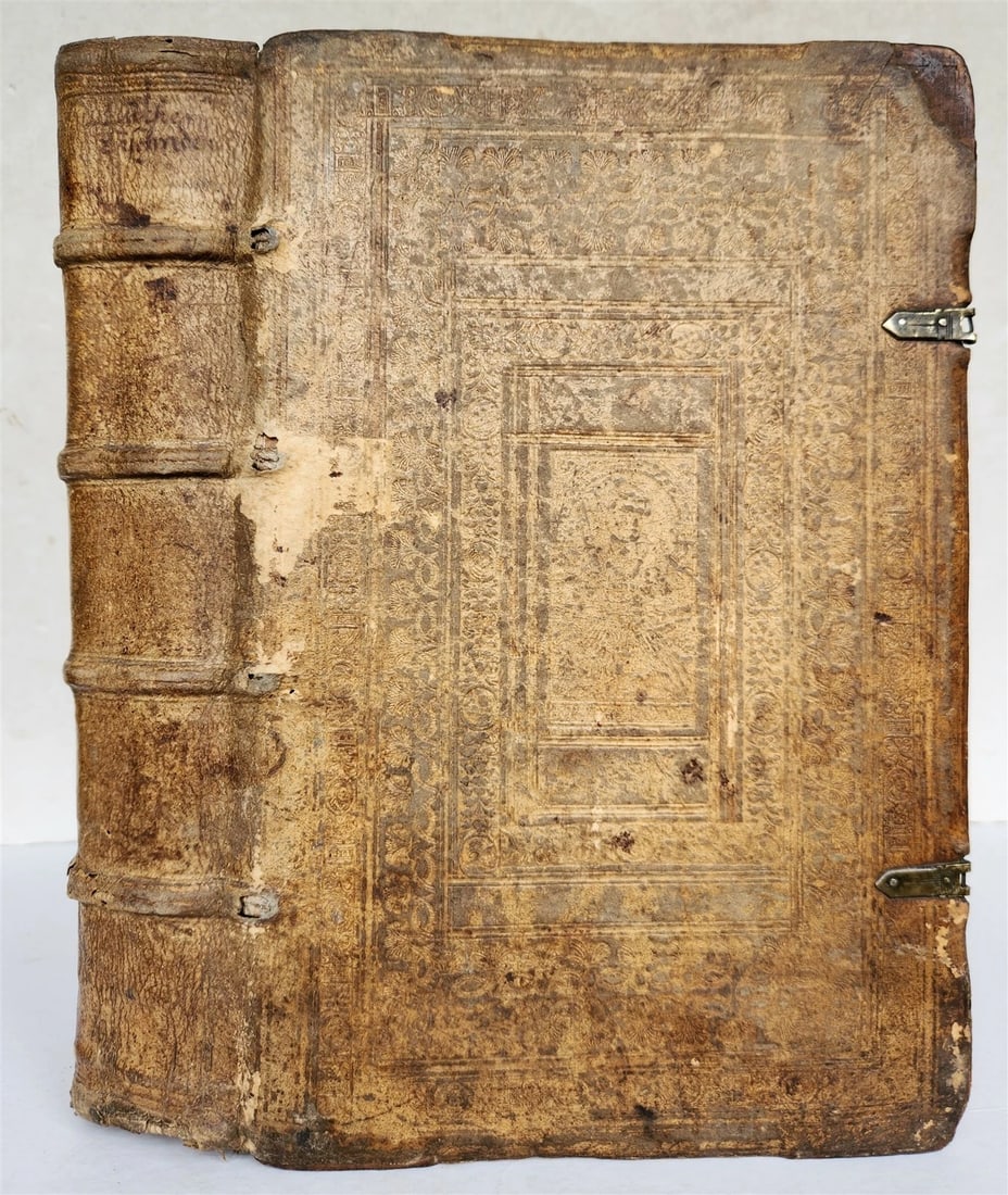 1576 MARTIN LUTHER COLLOQUIA 16th CENTURY PIGSKIN BOUND FOLIO antique (1 of 16)