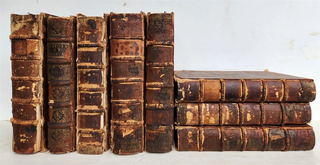 1672 HISTORY of CONSTANTINOPLE 8 VOLUMES antique in FRENCH TURKISH INTEREST (1 of 20)