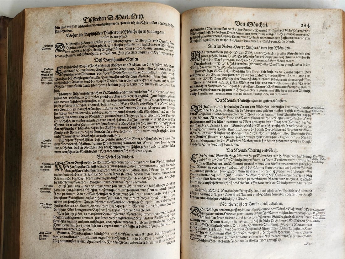 1593 MARTIN LUTHER COLLOQUIA antique VELLUM BOUND FOLIO 16th CENTURY - 13