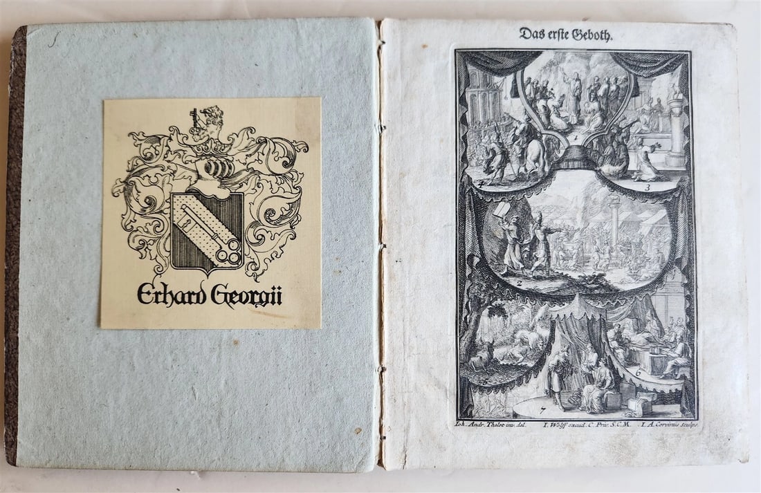 18th century ILLUSTRATED CATECHISM antique - 2