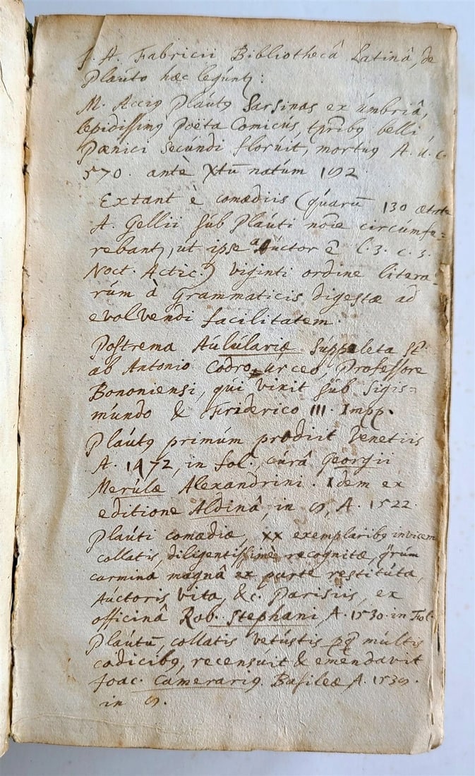 1684 PLAUTUS COMOEDIAE antique VELLUM BINDING - 3