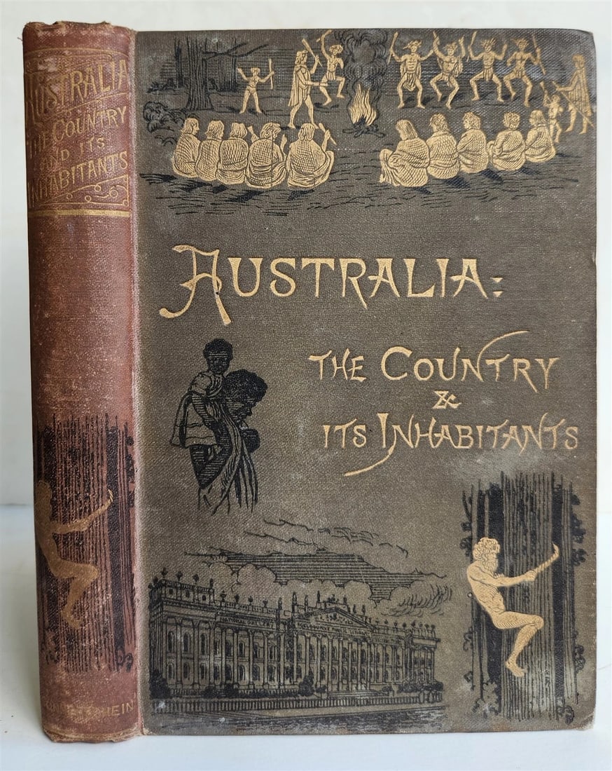 1884 AUSTRALIA THE COUNTRY & ITS INHABITANTS antique ILLUSTRATED: Title: 1884 AUSTRALIA THE COUNTRY & ITS INHABITANTS antique ILLUSTRATED Description: Jung, Dr. K. E. Australia The Country and Its Inhabitants. W. Swan Sonnenschein: London; 1884 Size 5 by 7.5