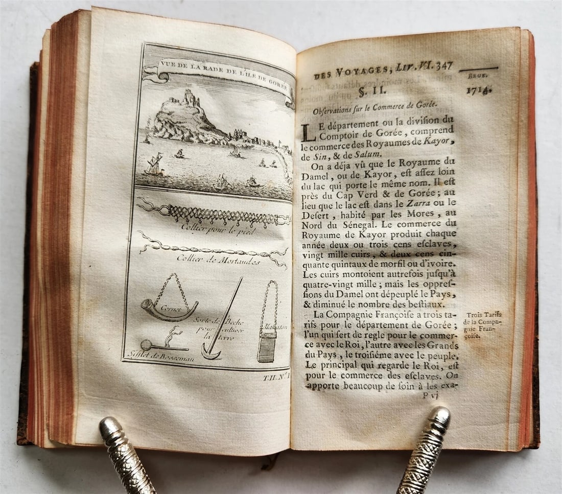 1749 HISTOIRE des VOYAGES antique VOL. 5 illustrated SENEGAL AFRICA - 15