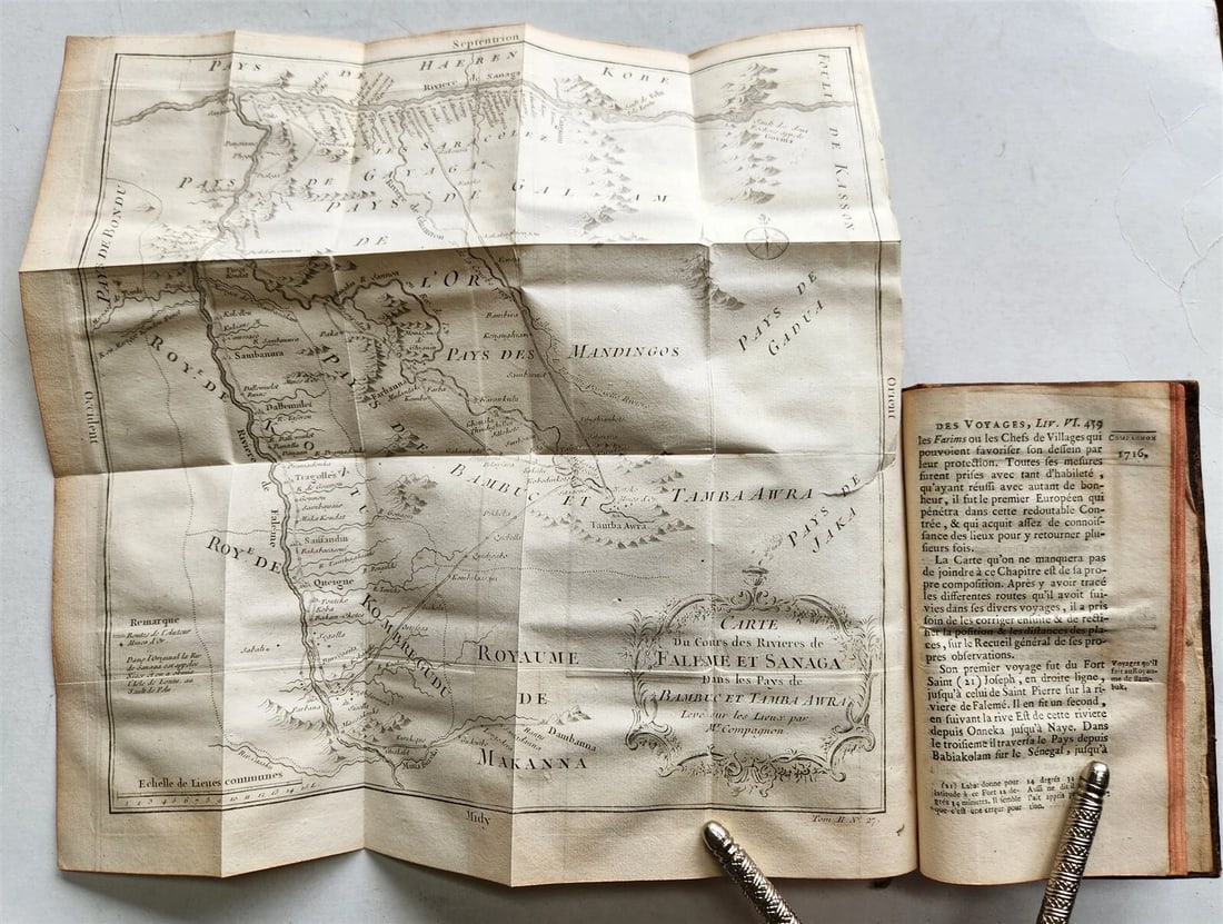 1749 HISTOIRE des VOYAGES antique VOL. 5 illustrated SENEGAL AFRICA - 17