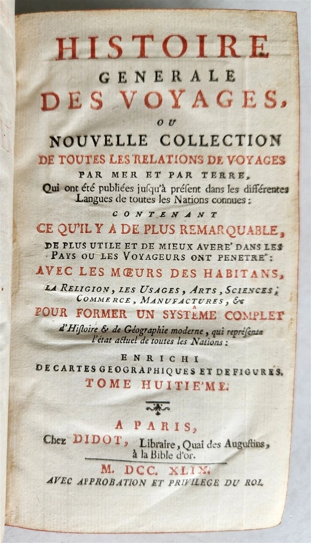 1749 HISTOIRE des VOYAGES antique VOL. 5 illustrated SENEGAL AFRICA - 2
