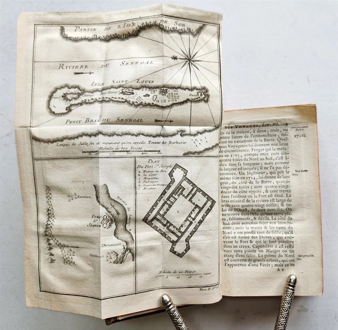 1749 HISTOIRE des VOYAGES antique VOL. 5 illustrated SENEGAL AFRICA - 5