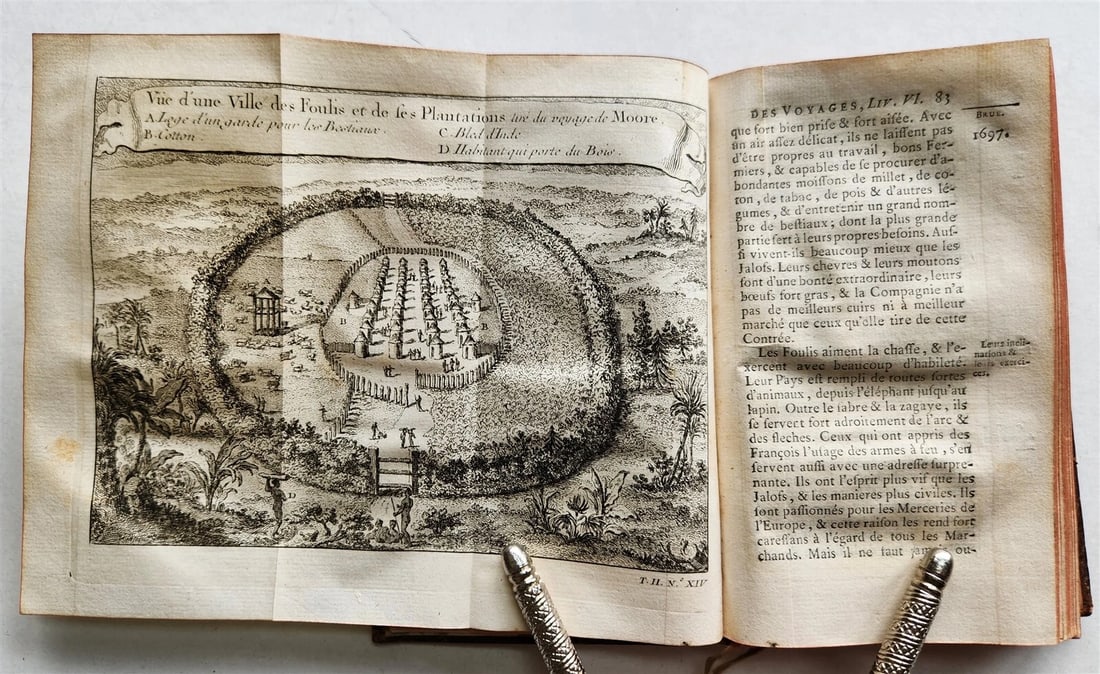 1749 HISTOIRE des VOYAGES antique VOL. 5 illustrated SENEGAL AFRICA - 8