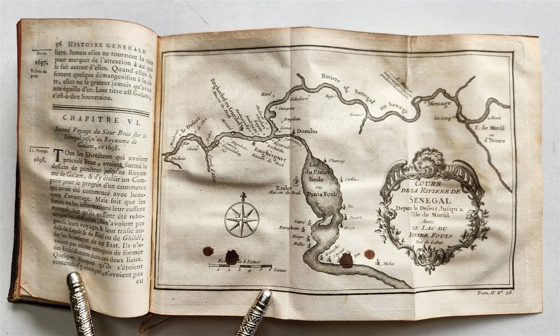 1749 HISTOIRE des VOYAGES antique VOL. 5 illustrated SENEGAL AFRICA - 9