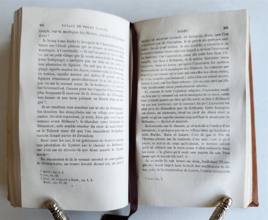 1866 VOYAGE en TERRE SAINTE by FELIX BOVET ILLUSTRATED w/ MAPS antique - 6