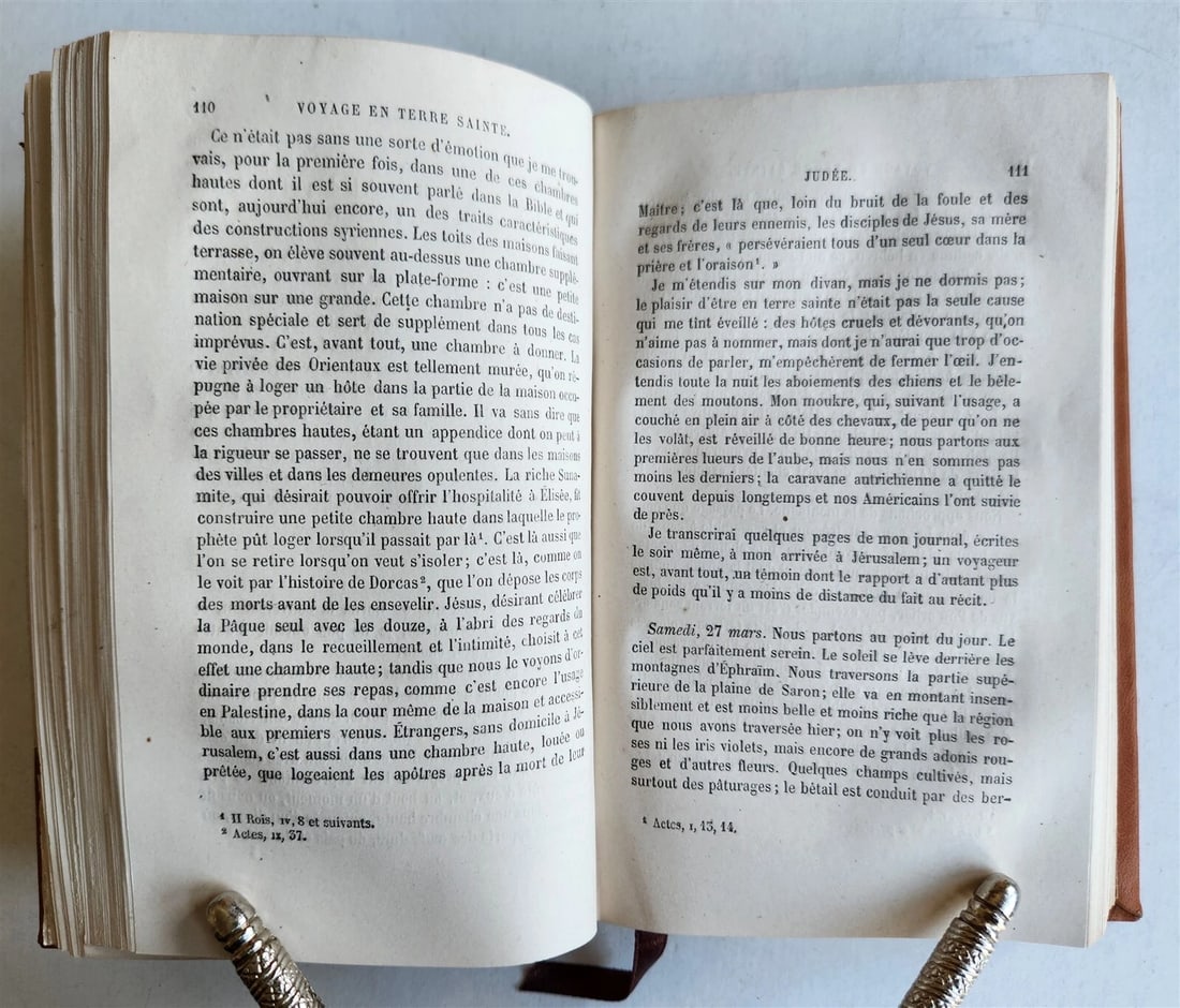 1866 VOYAGE en TERRE SAINTE by FELIX BOVET ILLUSTRATED w/ MAPS antique - 7