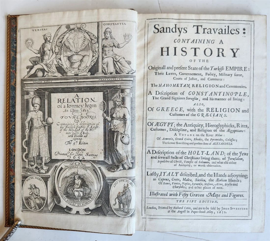 1652 TRAVAILES w/ HISTORY of STATE of TURKISH EMPIRE antique ILLUSTRATED English (1 of 20)