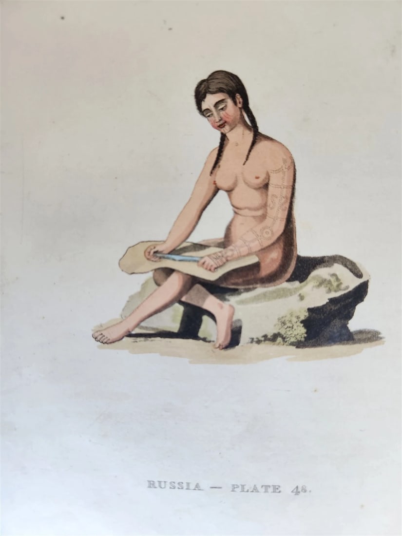 1814 PICTURESQUE REPRESENTATIONS DRESS & MANNERS of RUSSIANS antique 64 PLATES (1 of 20)