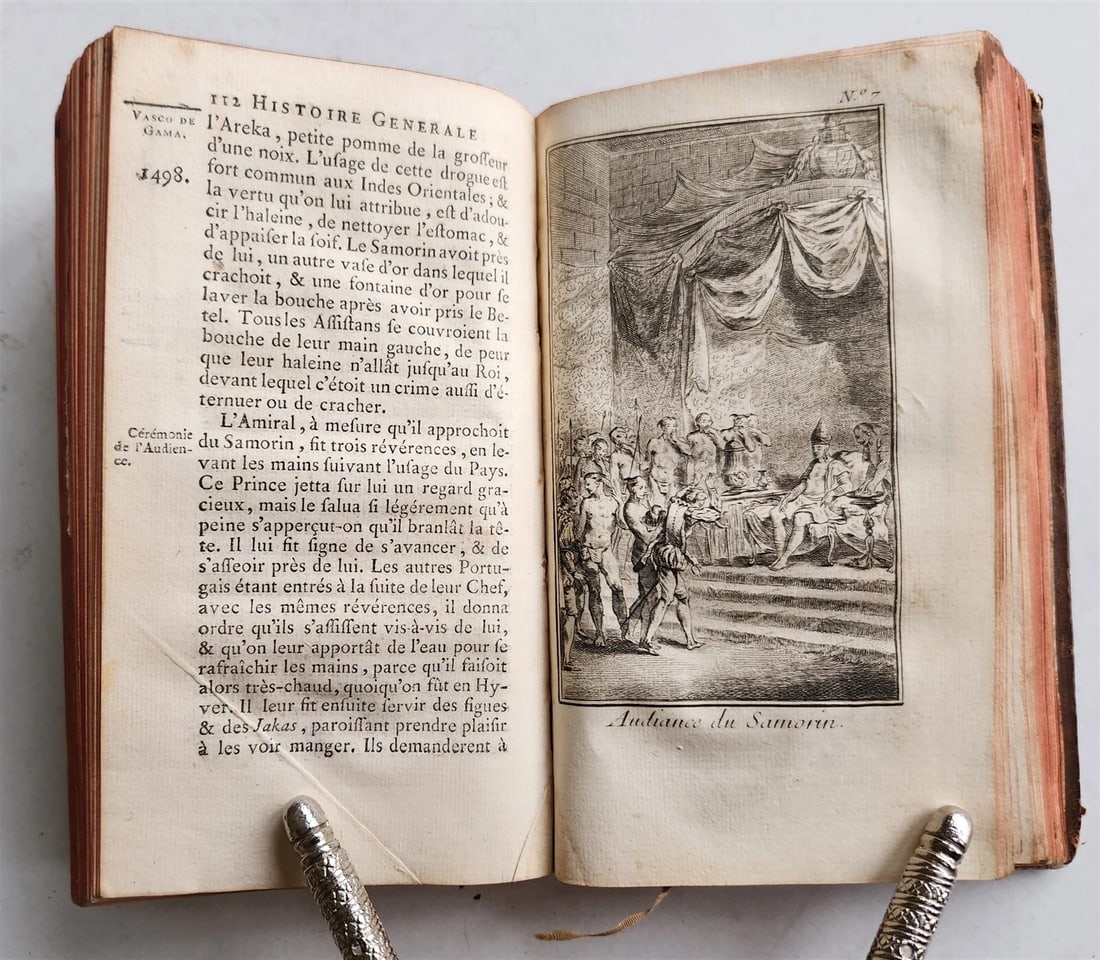 1749 HISTOIRE des VOYAGES VOL.1 antique illustrated TRAVELS to AFRICA & INDIA - 10