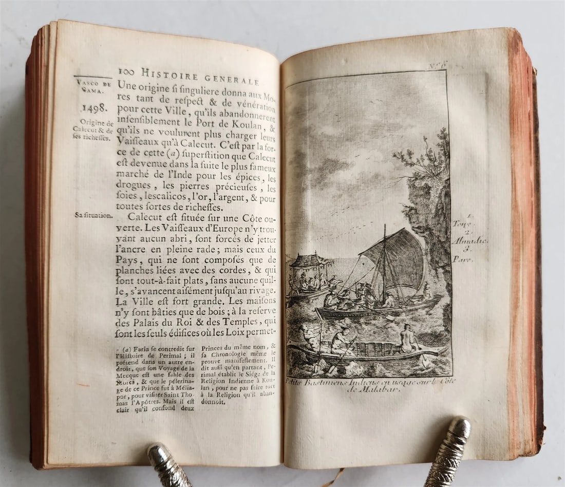 1749 HISTOIRE des VOYAGES VOL.1 antique illustrated TRAVELS to AFRICA & INDIA - 9