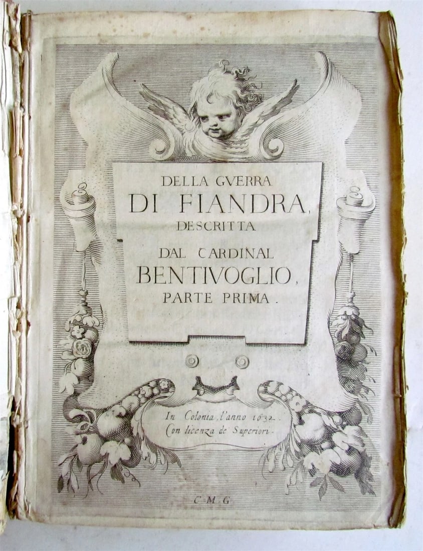 1632 DELLA GUERRA DI FIANDRA by Guido Bentivoglio antique VELLUM War of Flanders (1 of 11)